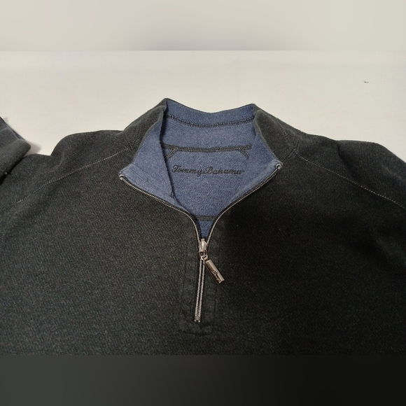 Tommy Bahama Reversible 1/4 Zip Pull Over Sweatshirt. Size Men's XL - Picture 4 of 6